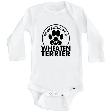 Protected By A Wheaten Terrier Funny One Piece Baby Bodysuit (Long Sleeve) 6-9 Months White
Protected By A Wheaten Terrier Funny One Piece Baby Bodysuit (Long Sleeve) 6-9 Months White