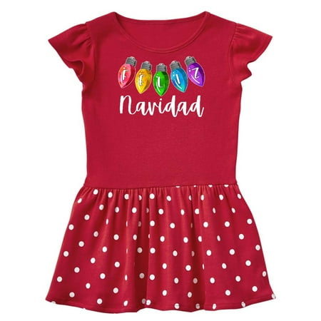 Inktastic Feliz Navidad Rainbow Holiday Lights Gift Baby Girl Dress