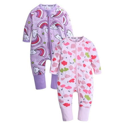 Kids Tales 2 Pack Infant Footed Handed Zipper Romper Pajamas Baby Long Sleeve Playsuit Toddler Cartoon Graphic Bodysuit
Kids Tales 2 Pack Infant Footed Handed Zipper Romper Pajamas Baby Long Sleeve Playsuit Toddler Cartoon Graphic Bodysuit
