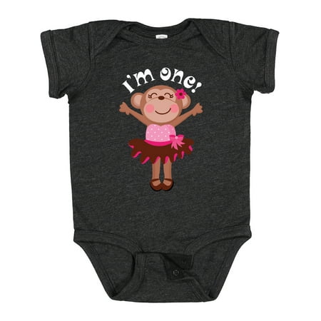 Inktastic Monkey 1st Birthday 1 Year Old Girl Gift Baby Girl Bodysuit