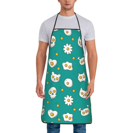 Apron for Men Women Cute Fried Egg Skull Waterproof Chef Kitchen Baking Apron with Long Ties Aprons for Cooking Baking and Gardening Kitchen Collection
Apron for Men Women Cute Fried Egg Skull Waterproof Chef Kitchen Baking Apron with Long Ties Aprons for Cooking Baking and Gardening Kitchen Collection