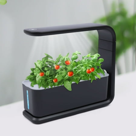 

3 Holes Indoor Garden Hydroponic Growing System Plant Germination Kit Vegetable Growth Lamp Countertop with LED Grow Light Hydrophonic Planter Grower Harvest Veggie Lettuce