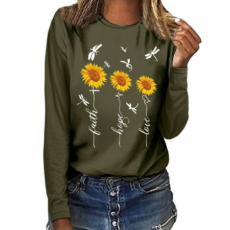 Long Sleeve Shirts for Women Long Sleeve Workout Tops for Women Printed Casual Womens Rash Guard Womens Rash Guard Long Sleeve Green M
Long Sleeve Shirts for Women Long Sleeve Workout Tops for Women Printed Casual Womens Rash Guard Womens Rash Guard Long Sleeve Green M