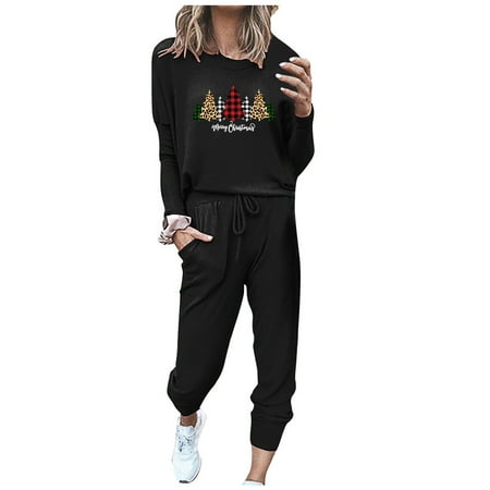 nsendm Fleece Pantsuit Women s Casual Home Pajamas Suit Merry Christmas Tree Print Long-Sleeved Two Piece Suits Women Pants Black XX-Large
nsendm Fleece Pantsuit Women s Casual Home Pajamas Suit Merry Christmas Tree Print Long-Sleeved Two Piece Suits Women Pants Black XX-Large
