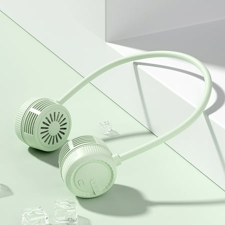 USB Hanging Neck Small Fan Lazy And Convenient Mini Fan Folding No Leaf Silent Outdoor Small Electric Fan