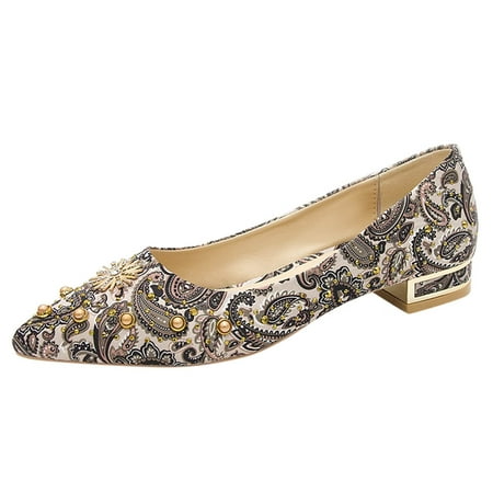Mackneog Summer And Autumn Women Pumps Low Heeled Flat Pointed Toe Pearl Rhinestone Colorful Print Gift on Clearance
Mackneog Summer And Autumn Women Pumps Low Heeled Flat Pointed Toe Pearl Rhinestone Colorful Print Gift on Clearance