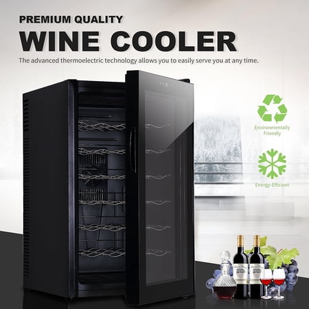 28 Bottles Wine Cooler Fridge Cellar Storage Cabinet Holder Chiller Bar Rack