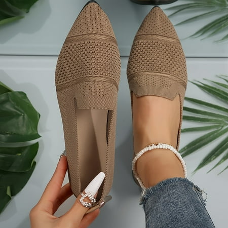Women‘s Solid Color Minimalist Flats Slip On Soft Sole Lightweight Comfy Ballets Point Toe Daily Knitted Shoes
Women‘s Solid Color Minimalist Flats Slip On Soft Sole Lightweight Comfy Ballets Point Toe Daily Knitted Shoes