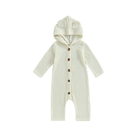 Thaisu Baby Boys Autumn Casual Button Jumpsuit Infant Solid Color Long Sleeve Hooded Romper
Thaisu Baby Boys Autumn Casual Button Jumpsuit Infant Solid Color Long Sleeve Hooded Romper