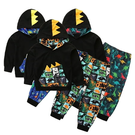 KYAIGUO Toddler Baby Autumn Dinosaurs Sweatshirt Outfits for Boys 2PCS Long Sleeve Hooded Outfits Set Casual Sweatshirt Pants Outfits 1-6 Years Old
KYAIGUO Toddler Baby Autumn Dinosaurs Sweatshirt Outfits for Boys 2PCS Long Sleeve Hooded Outfits Set Casual Sweatshirt Pants Outfits 1-6 Years Old