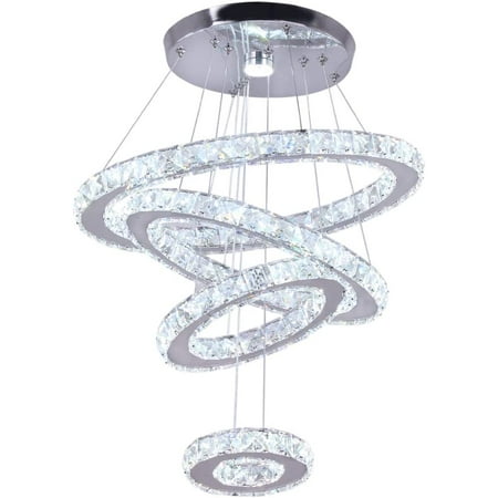 Crystal Chandeliers Modern LED Rings Pendant Light Adjustable Stainless Steel Ceiling Light Fixture for Living Room Dining Room Bedroom (Cool White)
Crystal Chandeliers Modern LED Rings Pendant Light Adjustable Stainless Steel Ceiling Light Fixture for Living Room Dining Room Bedroom (Cool White)