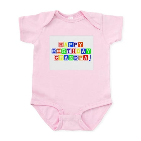 CafePress - Happy Birthday Grandpa Infant Bodysuit - Baby Light Bodysuit Size Newborn - 24 Months