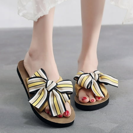 Zpanxa Slippers for Women Beach Breathable Bowknot Sandals Home Slipper Flip-Flops Flat Shoes Flip Flops for Women Yellow 36
Zpanxa Slippers for Women Beach Breathable Bowknot Sandals Home Slipper Flip-Flops Flat Shoes Flip Flops for Women Yellow 36
