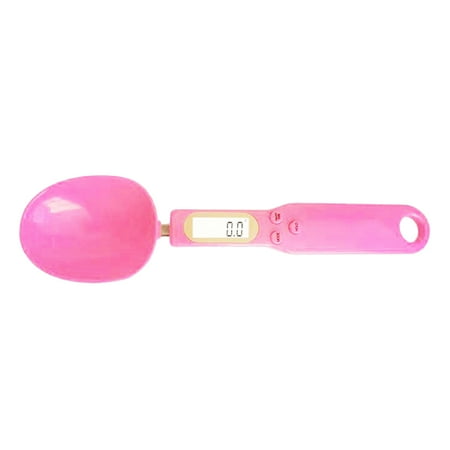Mini Coffee Tea Sugar Spoon Scale Digital Display Washable for Home Use (Pink)