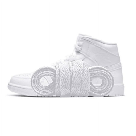 

Proof Culture | Compatible with Jordan 1-8 Laces | Flat White Cotton Shoe Laces Replacement for Jordan Laces and Air Force Laces - White 45 inches - (114 cm)