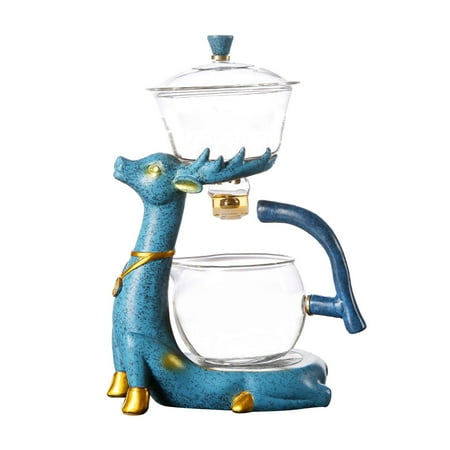 Infuser Tea Drip Pot Water Diversion Tea Set Automatic Tea Making Pot Resistant for Office