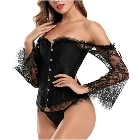 Rewenti Women Plus Size Clearance Women s Dress Fishbone Corset Gathering Belly Supporting Chest Sleeves Lace Hollow Body Sculpting Court Corset with Tummy Control Black XXXL(XXXL)
Rewenti Women Plus Size Clearance Women s Dress Fishbone Corset Gathering Belly Supporting Chest Sleeves Lace Hollow Body Sculpting Court Corset with Tummy Control Black XXXL(XXXL)