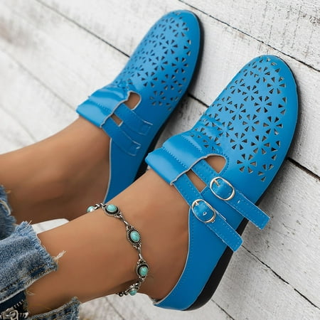 Wavsuf Flat Sandals for Women Anti-slip Hollow Out Casual Summer Closed Toe Blue Sandals Shoes Size 7
Wavsuf Flat Sandals for Women Anti-slip Hollow Out Casual Summer Closed Toe Blue Sandals Shoes Size 7