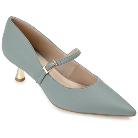Journee Collection Womens Manza Kitten Heel Mary Jane Pointed Toe Pumps