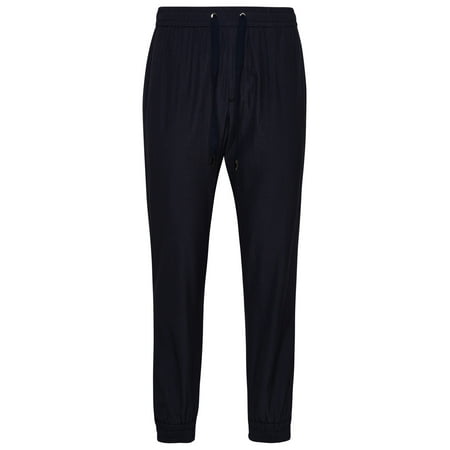 DOLCE & GABBANA PANTALONE IN MISTO LANA NAVY