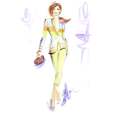 Copper Top Flattery-JENLIL115095 Print 10.25"x7" by Jennifer Lilya in a Un (Canvas Only)