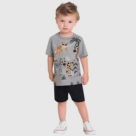 Toddler Boys Outfit Sets Short Sleeve Cartoon Animal Prints T Shirt Tops Shorts Child Suit
Toddler Boys Outfit Sets Short Sleeve Cartoon Animal Prints T Shirt Tops Shorts Child Suit