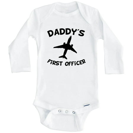 Daddy s First Officer Cute Airplane One Piece Baby Bodysuit (Long Sleeve) 6-9 Months White
Daddy s First Officer Cute Airplane One Piece Baby Bodysuit (Long Sleeve) 6-9 Months White