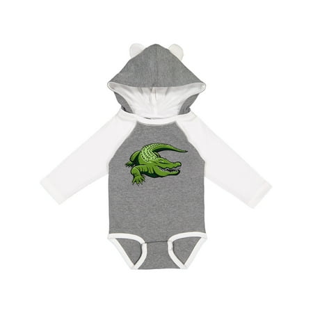 Inktastic Green Gator Gift Baby Boy or Baby Girl Long Sleeve Bodysuit