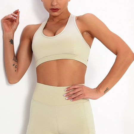 Qazqa Fashion Women s Beauty Back Sports Bra Breathable Solid Color Yoga Vest Beige M
Qazqa Fashion Women s Beauty Back Sports Bra Breathable Solid Color Yoga Vest Beige M