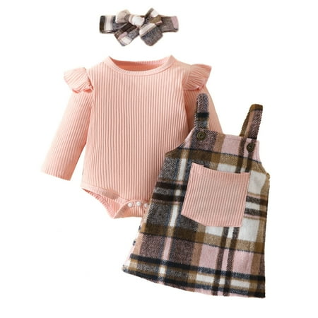 Toddler Girls Winter Long Sleeve Ribbed Prints Romper Plaid Skirt With Headband 3PCS Outfits Clothes Set Baby Girls Clothing Baby Girl Outfits Christmas Party
Toddler Girls Winter Long Sleeve Ribbed Prints Romper Plaid Skirt With Headband 3PCS Outfits Clothes Set Baby Girls Clothing Baby Girl Outfits Christmas Party