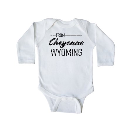 Inktastic From Cheyenne Wyoming in Black Distressed Text Gift Baby Boy or Baby Girl Long Sleeve Bodysuit
Inktastic From Cheyenne Wyoming in Black Distressed Text Gift Baby Boy or Baby Girl Long Sleeve Bodysuit