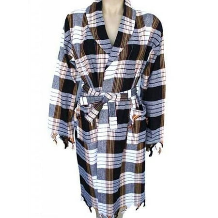 Bedinn Turkish Traditional Women Bathrobe - Peskir Bathrobe - Black - S - M