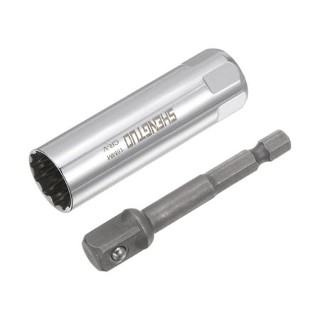 Uxcell 16mm Spark Plug Socket 3/8 Drive 12 Point Built in Shrapnel with Hex Shank Power Drill Adapter
Uxcell 16mm Spark Plug Socket 3/8 Drive 12 Point Built in Shrapnel with Hex Shank Power Drill Adapter