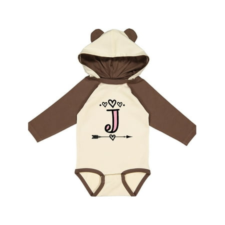Inktastic Letter J Monogram Tribal Arrow Gift Baby Girl Long Sleeve Bodysuit