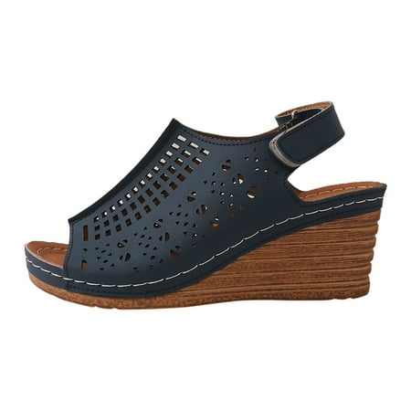 Women s Summer Fashion Fish Mouth Open Toe Leather Hollow Out Sandals Wedge Outdoor Comfort Sandals
Women s Summer Fashion Fish Mouth Open Toe Leather Hollow Out Sandals Wedge Outdoor Comfort Sandals
