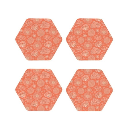Drink Coasters Set of 4 he Marine Theme With Corals Leather Coasters for Coffee Table Protector Heat Resistant Cute Coasters for Home Decor Housewarming Gifts Bar Kitchen 4 Inch Hexagon
Drink Coasters Set of 4 he Marine Theme With Corals Leather Coasters for Coffee Table Protector Heat Resistant Cute Coasters for Home Decor Housewarming Gifts Bar Kitchen 4 Inch Hexagon
