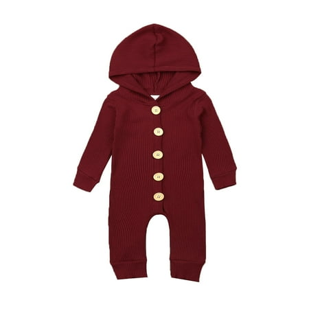 Canrulo Newborn Baby Girl Boy Long Sleeve Knitted Cotton Hooded Romper Autumn Clothes Wine Red 9-12 Months
Canrulo Newborn Baby Girl Boy Long Sleeve Knitted Cotton Hooded Romper Autumn Clothes Wine Red 9-12 Months