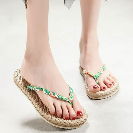 ERTUTUYI Fashion Spring And Summer Women Slippers Flip Flops Colorful Floral Beach Flat Bottom Green 38
ERTUTUYI Fashion Spring And Summer Women Slippers Flip Flops Colorful Floral Beach Flat Bottom Green 38