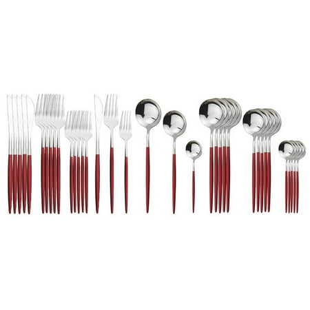 36Pcs/Set Black Gold Cutlery Set Knife Fork Spoon Dinner Set Kitchen Mirror Tableware Set 304 Stainless Steel Dinnerware Set
36Pcs/Set Black Gold Cutlery Set Knife Fork Spoon Dinner Set Kitchen Mirror Tableware Set 304 Stainless Steel Dinnerware Set