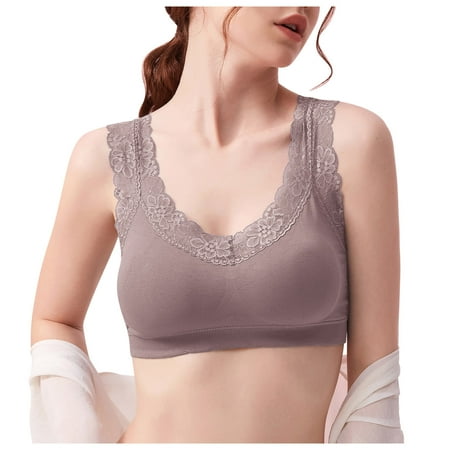 eczipvz Plus Size Lingerie Bra UnderwearNylonSolid Color Wireless YogaWoman Bra Gathers Big cup Lace Jacquar d Underwear for Women Dark Purple One Size
eczipvz Plus Size Lingerie Bra UnderwearNylonSolid Color Wireless YogaWoman Bra Gathers Big cup Lace Jacquar d Underwear for Women Dark Purple One Size