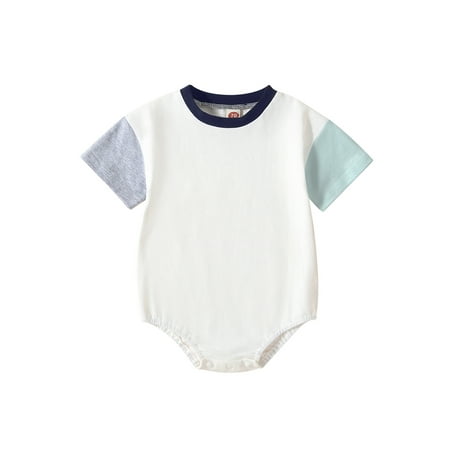 Shuttle tree Infant Baby Boys Girls Romper Color Block Short Sleeve Crew Neck Jumpsuits Summer Casual Bodysuits T Shirt
Shuttle tree Infant Baby Boys Girls Romper Color Block Short Sleeve Crew Neck Jumpsuits Summer Casual Bodysuits T Shirt