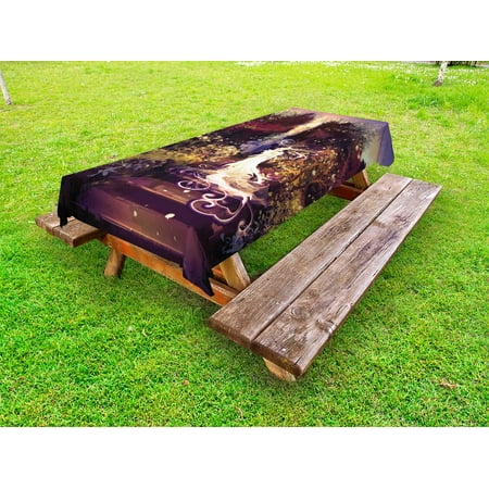 Fantasy Outdoor Tablecloth Surreal Silhouette of Elf Lady Figure on Stair in Garden Expressionist Artwork Decorative Washable Fabric Picnic Tablecloth 58 X 120 Inches Magenta Green by Ambesonne
Fantasy Outdoor Tablecloth Surreal Silhouette of Elf Lady Figure on Stair in Garden Expressionist Artwork Decorative Washable Fabric Picnic Tablecloth 58 X 120 Inches Magenta Green by Ambesonne