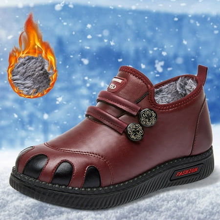 Gubotare Snow Boots For Women Women s Closed Toe Multi Strap Ankle Bootie Red 7.5 
Gubotare Snow Boots For Women Women s Closed Toe Multi Strap Ankle Bootie Red 7.5