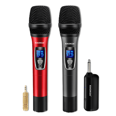 Wireless Dual UHF Handheld Microphone System with Rechargeable Receiver for Karaoke Parties and Weddings - Metal Construction - 1800mAh Battery
Wireless Dual UHF Handheld Microphone System with Rechargeable Receiver for Karaoke Parties and Weddings - Metal Construction - 1800mAh Battery