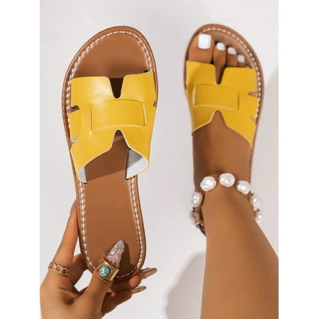 Spring And Summer New Brand H Slippers For Women Fashionable Leisure Style Roman Style Design Slip-On Slippers Black/Beige/Brown Colors Available Flat And Carved Design Recommended
Spring And Summer New Brand H Slippers For Women Fashionable Leisure Style Roman Style Design Slip-On Slippers Black/Beige/Brown Colors Available Flat And Carved Design Recommended