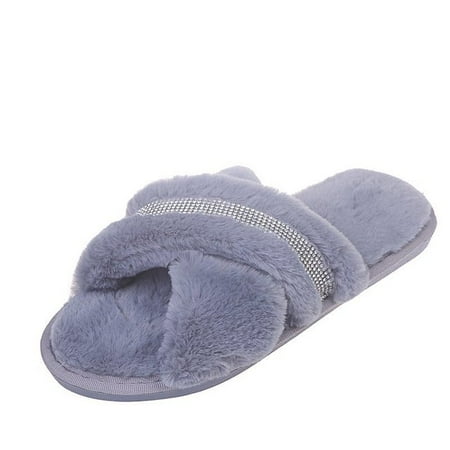 CoCopeanut Winter New Rhinestone House Women Fur Slippers Bedroom Warm Faux Fur Ladies Flat Shoes Slip-on Indoor Women Plush Slippers
CoCopeanut Winter New Rhinestone House Women Fur Slippers Bedroom Warm Faux Fur Ladies Flat Shoes Slip-on Indoor Women Plush Slippers