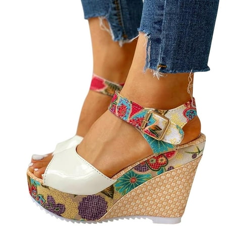 Cathalem Mouth Heels Platform Printing Fish Unpositioned High Lace Sandal Wedge Sandals Women National Slope Sandals Women 8 White 7.5
Cathalem Mouth Heels Platform Printing Fish Unpositioned High Lace Sandal Wedge Sandals Women National Slope Sandals Women 8 White 7.5