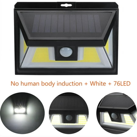 76 COB LED Solar Powered Sensor Wall Light 120 ° Motion Sensor Security Wall Lamp for Outdoor Garden Yard Patio
76 COB LED Solar Powered Sensor Wall Light 120 ° Motion Sensor Security Wall Lamp for Outdoor Garden Yard Patio