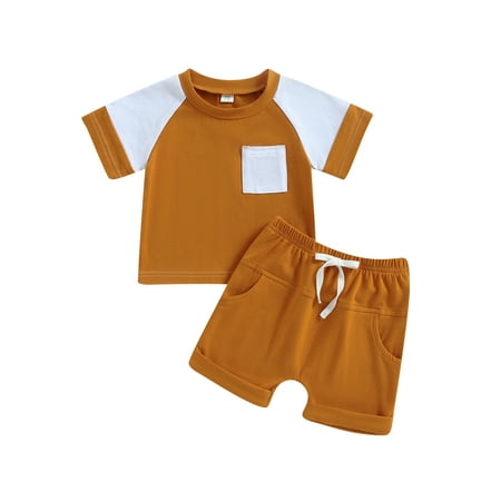 Wassery Toddler Baby Summer Clothes 3M 6M 12M 2T 3T Infant Outfits Contrast Color Short Sleeve T-shirt + Stretch Shorts 2Pcs Set
Wassery Toddler Baby Summer Clothes 3M 6M 12M 2T 3T Infant Outfits Contrast Color Short Sleeve T-shirt + Stretch Shorts 2Pcs Set