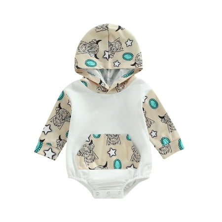 Musuos Infant Baby Spring Autumn Jumpsuit Cartoon Pattern Cow Head Print Long Sleeve Hood Romper with Front Pocket
Musuos Infant Baby Spring Autumn Jumpsuit Cartoon Pattern Cow Head Print Long Sleeve Hood Romper with Front Pocket